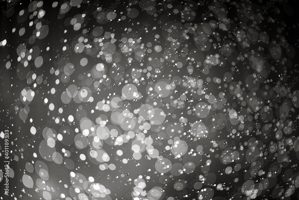 Fototapeta premium Abstract black bokeh