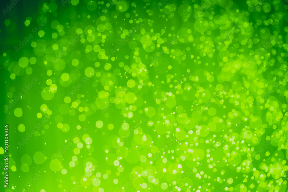 Abstract Green christmas Glitter Lights Defocused bokeh