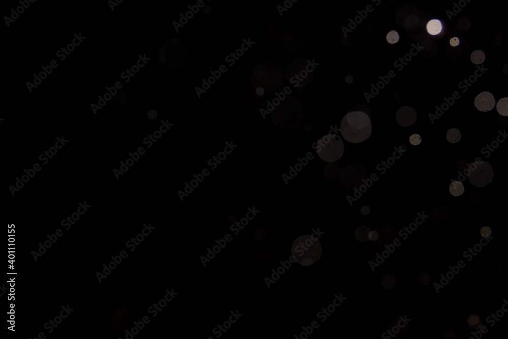 Fantasy bokeh sparkle from light on black Fantasy bokeh sparkle from light on black