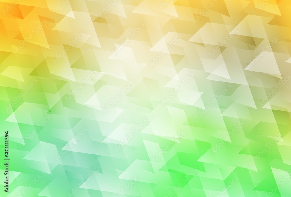 Light Green, Yellow vector texture in rectangular style.