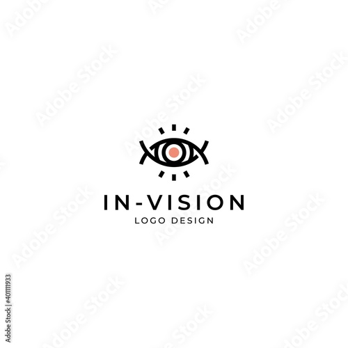 Eye, vision logo design vector illustration