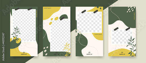 set of summer sale social media stories template