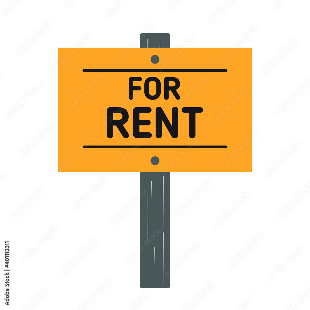 Real estate rental sign. Eps10 vector illustration. Real estate rental sign. Eps10 vector illustration.
