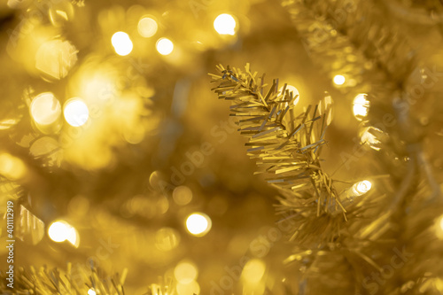 Abstract Christmas background with golden color