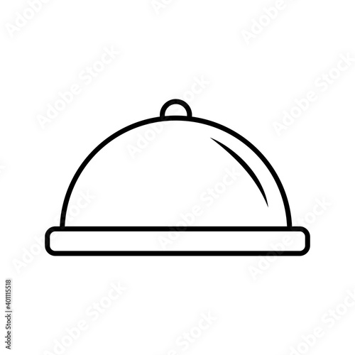 tray server kitchen utensil line style icon