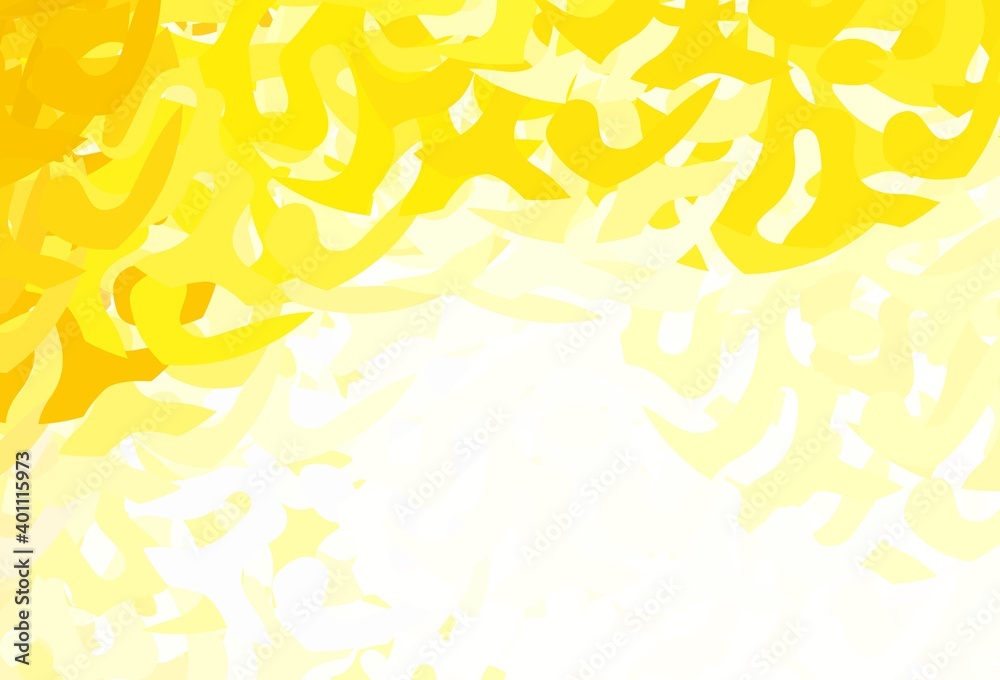 Light Orange vector pattern with random forms.