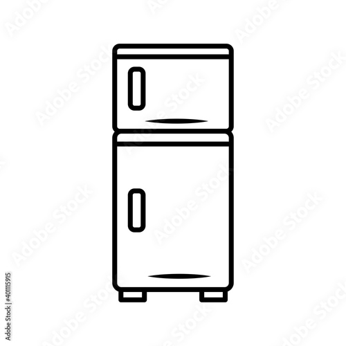 fridge kitchen utensil line style icon