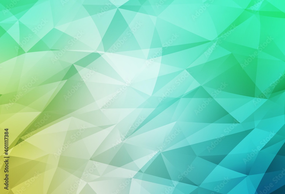 Light Green vector triangle mosaic texture. Light Green vector triangle mosaic texture.