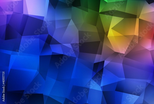 Dark Blue  Yellow vector low poly layout.