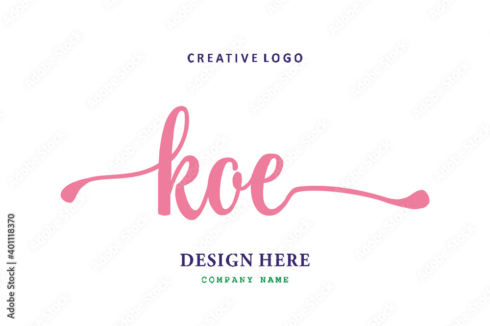 KOE lettering logo is simple, easy to understand and authoritative KOE lettering logo is simple, easy to understand and authoritative
