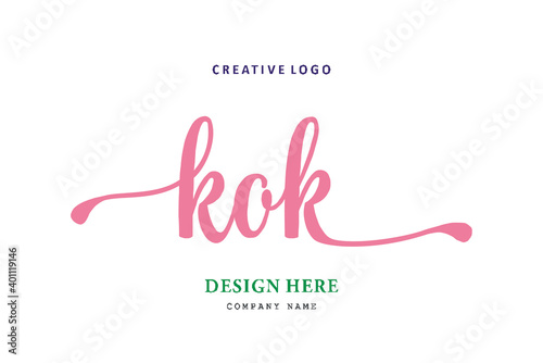 KOK lettering logo is simple, easy to understand and authoritative