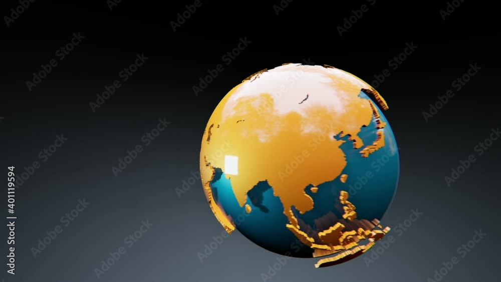 3D planet earth spinning in the air 3D planet earth spinning in the air