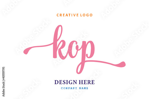 KOP lettering logo is simple, easy to understand and authoritative
