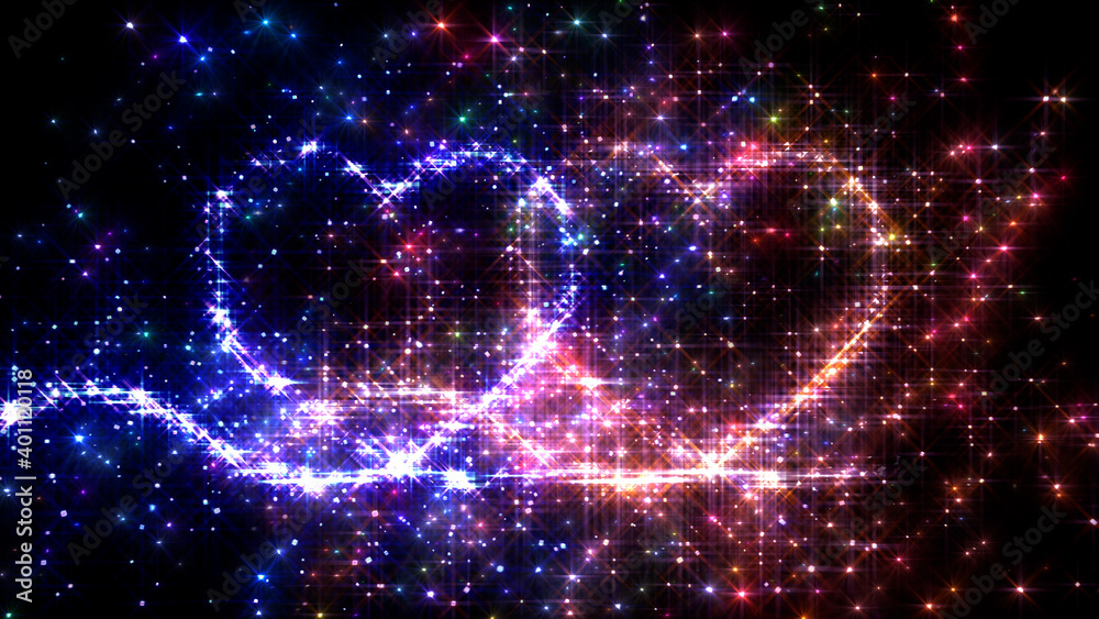 Sparkling Glitter Heart Particles background Sparkling Glitter Heart Particles background