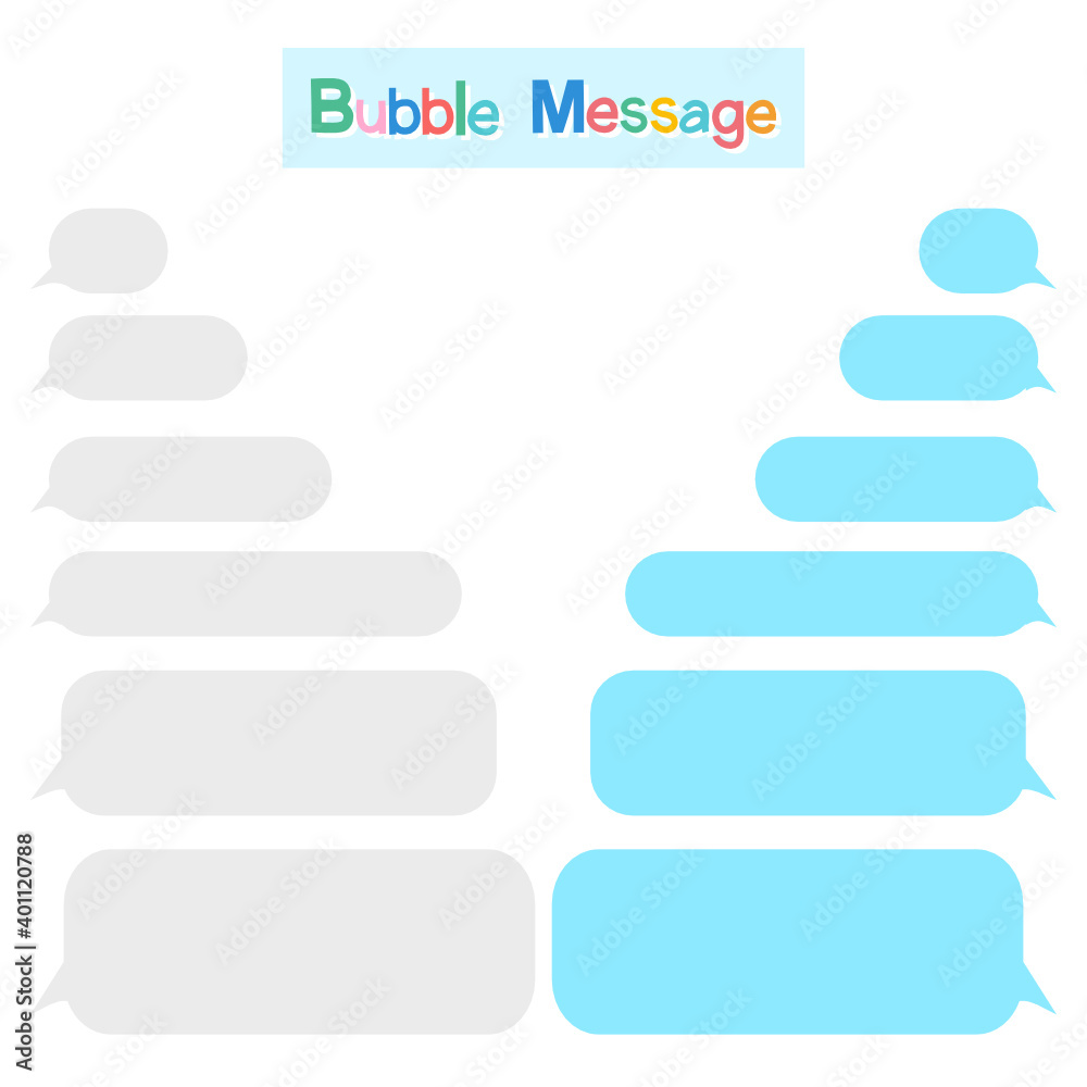 Message chat bubbles set on white background. Message chat bubbles set on white background.