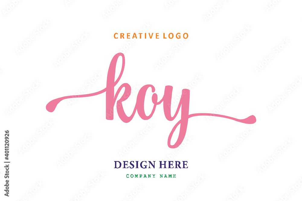KOY lettering logo is simple, easy to understand and authoritative