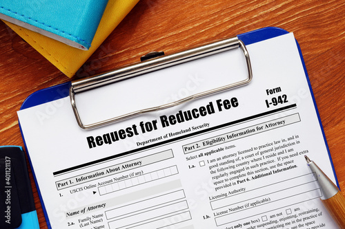 Application Form I-942 Request for Reduced Fee