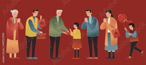 Isolated Asian character elements