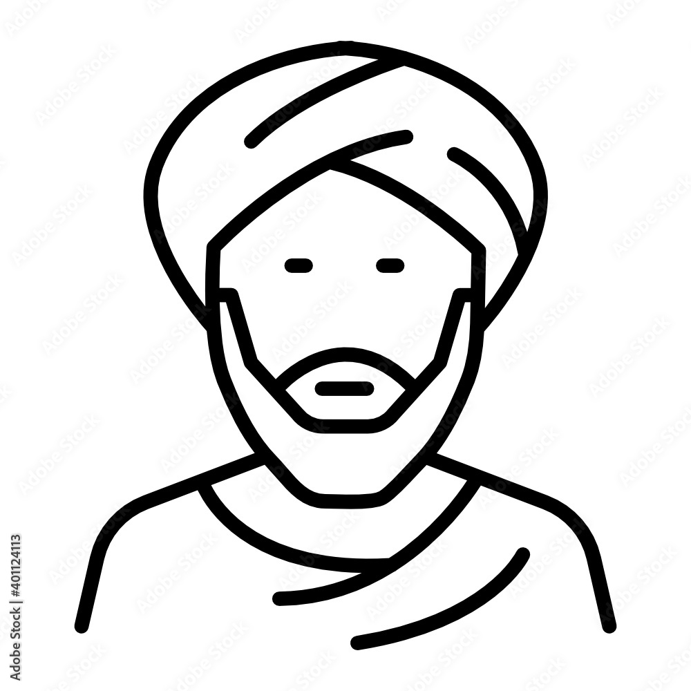 Arabic Beard Man Concept Vector Icon Design, Arab culture and traditions Symbol on white background, Islamic and Muslim practices Sign, Arabic Beard Man Concept Vector Icon Design, Arab culture and traditions Symbol on white background, Islamic and Muslim practices Sign,