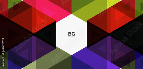 Mosaic triangle pattern abstract background for cover, banner, flyer and poster and other template