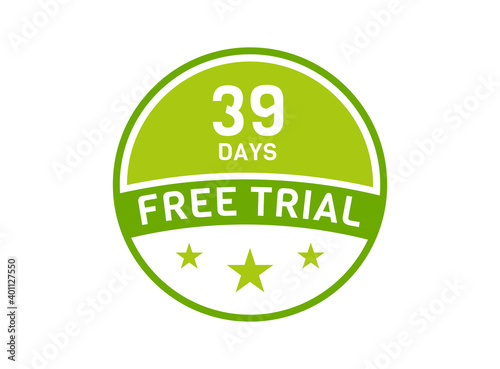 39 days free trial. 39 day Free trial badges
