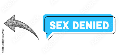 Chat Sex Denied blue cloud frame and wire frame undo. Frame and colored area are misplaced for Sex Denied caption, which is located inside blue colored speech balloon.