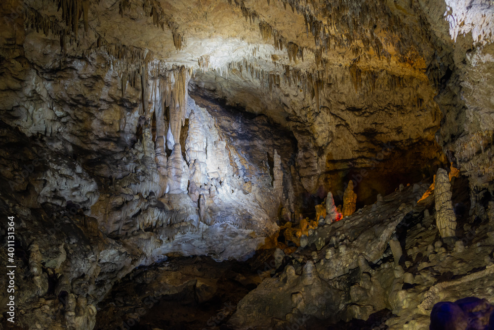 Azish or Azishskaya cave in Adigeya, Russia