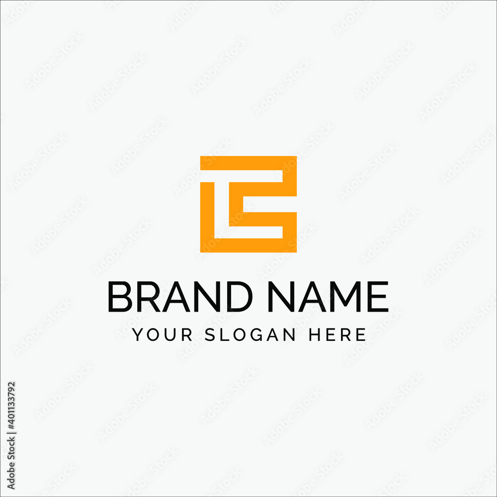 construction logo CT initial concept vector construction logo CT initial concept vector