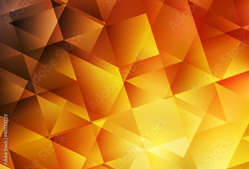 Light Orange vector polygonal pattern.
