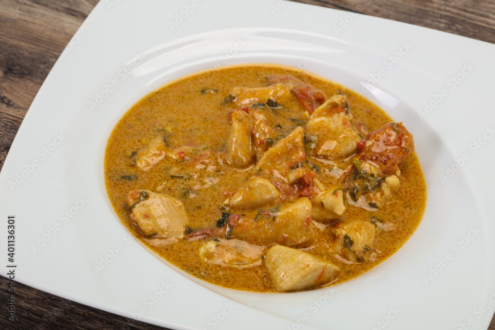 Traditional thai curry chicken soup Traditional thai curry chicken soup
