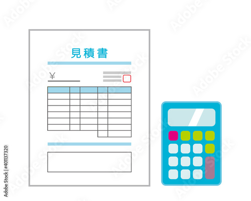 見積書のベクターイラスト　書類　
