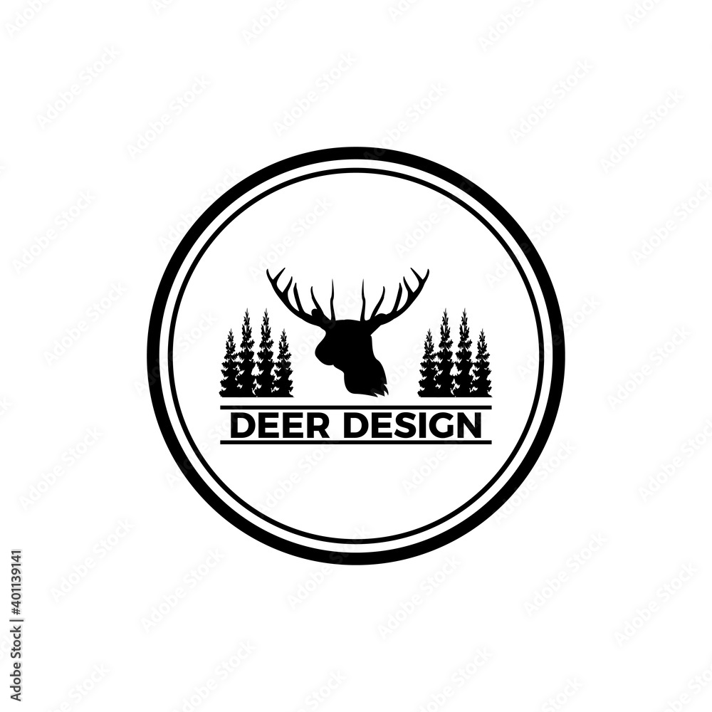 deer logo sihouette isolated shape design