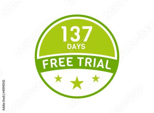 137 days free trial. 137 day Free trial badges