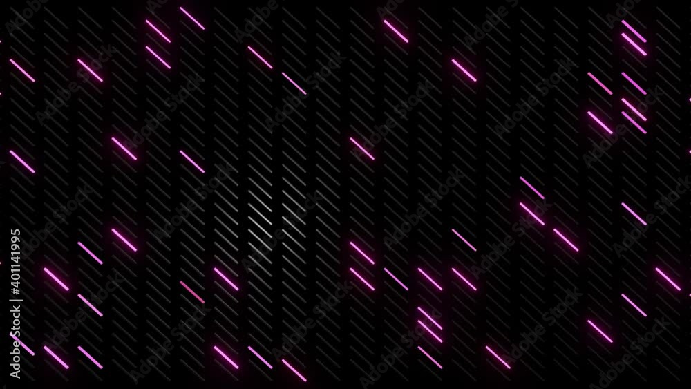3d abstract simple geometric background with multicolor rectangles like light bulbs flashing neon lights on screen in 4k. Smooth looped animation. Creative simple motion design bg with 3d objects