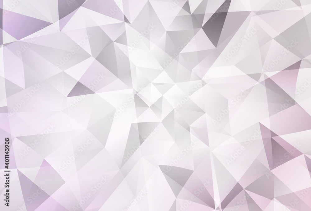Light Purple vector gradient triangles texture.