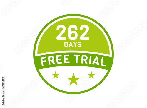 262 days free trial. 262 day Free trial badges