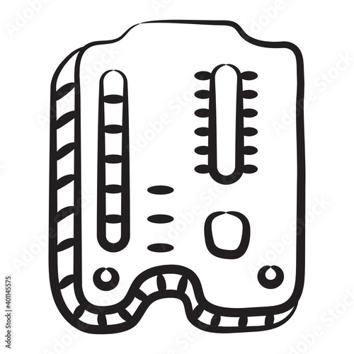 
An icon design of network card, editable vector 
