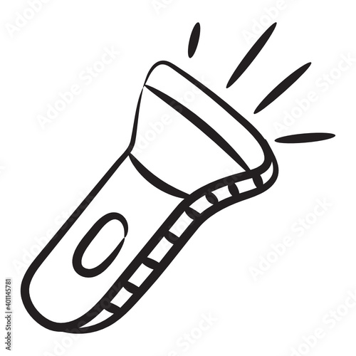 
An icon design of flash;light, torch vector 
