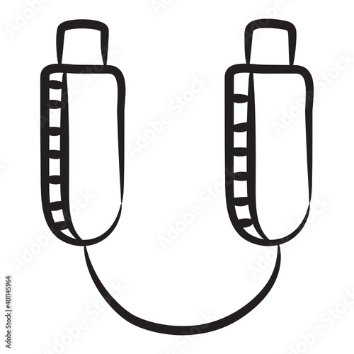  An icon design of speaker cable, editable vector 