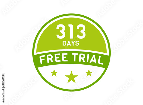 313 days free trial. 313 day Free trial badges