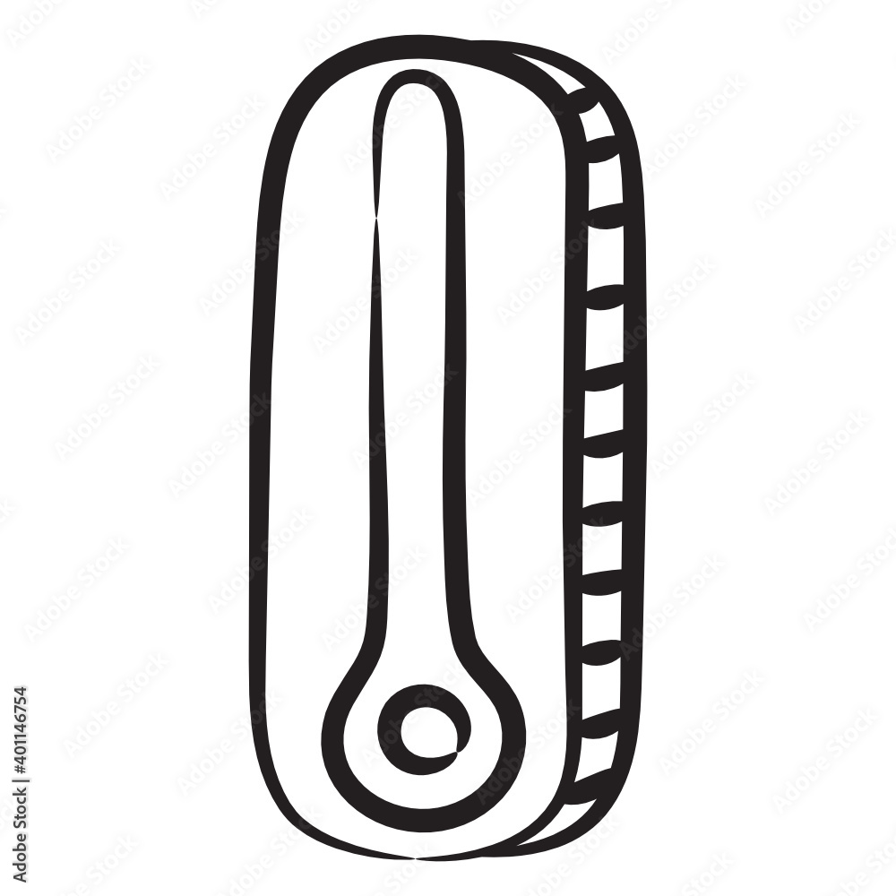 Doodle design of pocket knife icon.
Doodle design of pocket knife icon.
