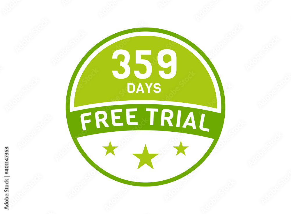 359 days free trial. 359 day Free trial badges