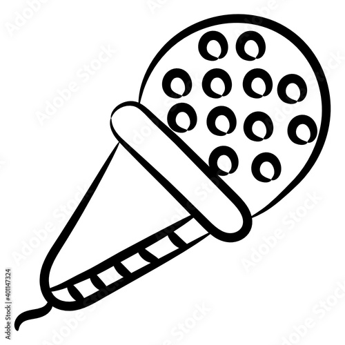 
Audio mic icon, vector design of journalism mic 
