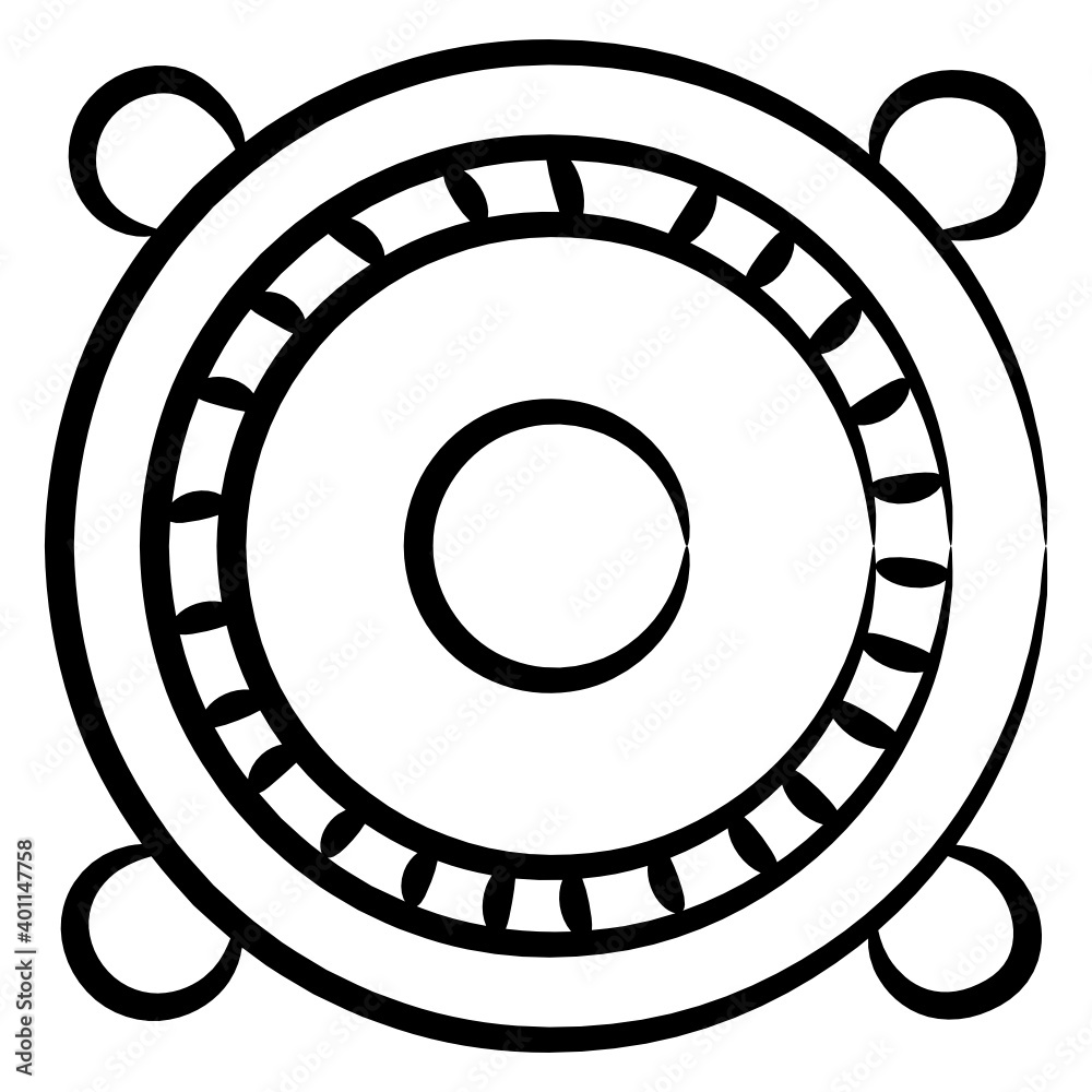 Hand drawn icon of audio device, woofer speaker vector
Hand drawn icon of audio device, woofer speaker vector