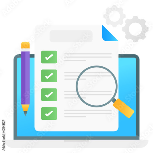 
Task management vector in flat gradient, checklist configuration 
