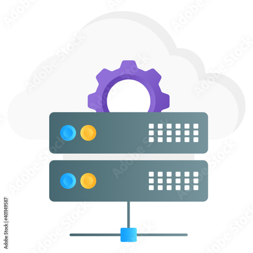 
Premium hosting vector, data server with diamond
