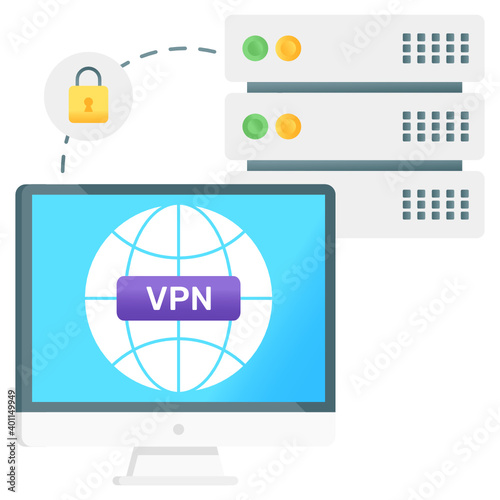 
A proxy server icon, editable design style
