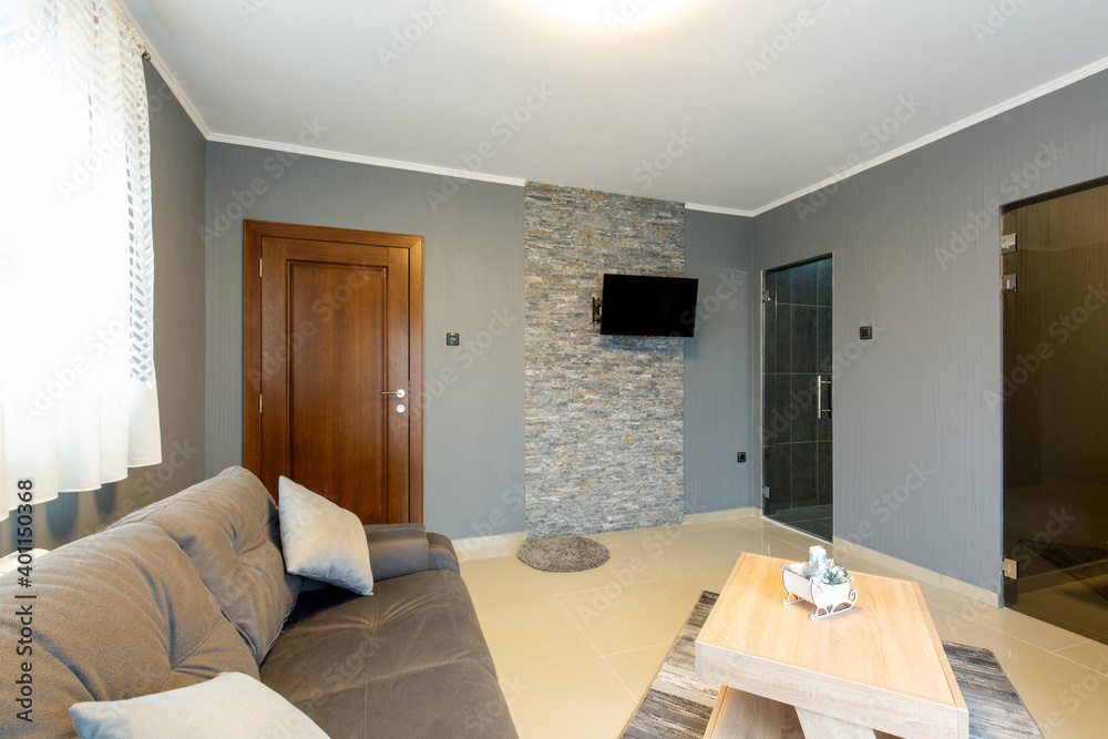 Interior of a hotel apartment with furniture Interior of a hotel apartment with furniture