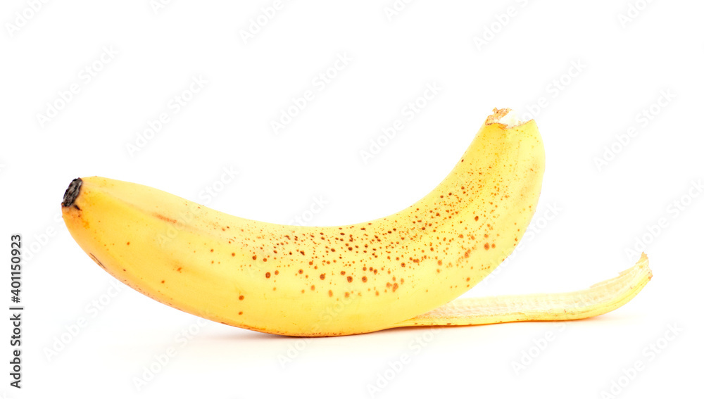 A banana on white background A banana on white background