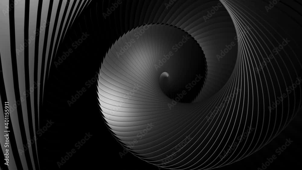 abstract geometric looped bg with rings form complex twisted spiral and light effects. Rings flash neon multicolor lights. Neon ring bulbs for show or events, festivals or concerts, vj night clubs.